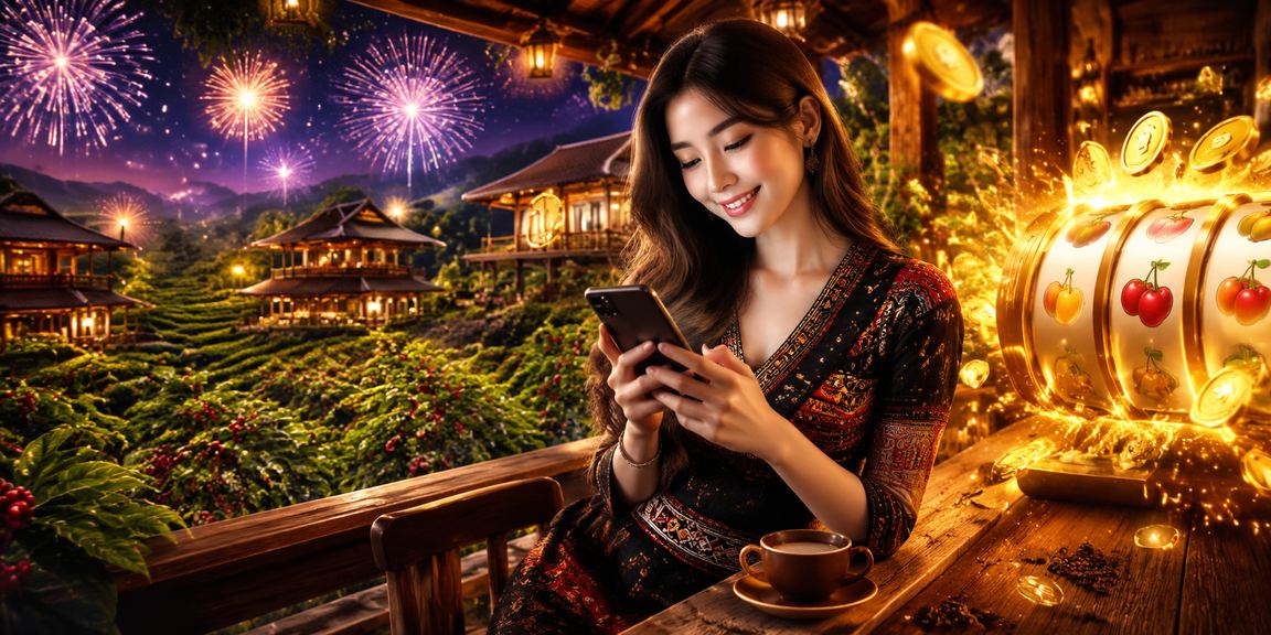 Người chơi slot game tại quán cà phê Buôn Ma Thuột với không khí thư giãn
