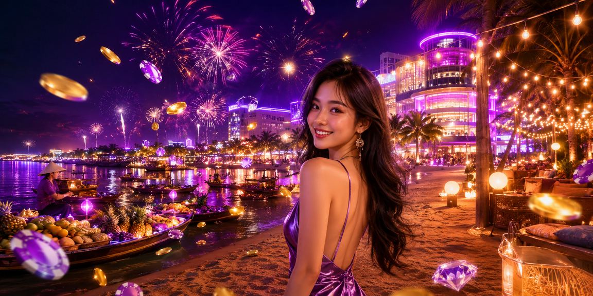 Không khí cá cược về đêm tại vùng đồng bằng sông Cửu Long với ánh đèn neon